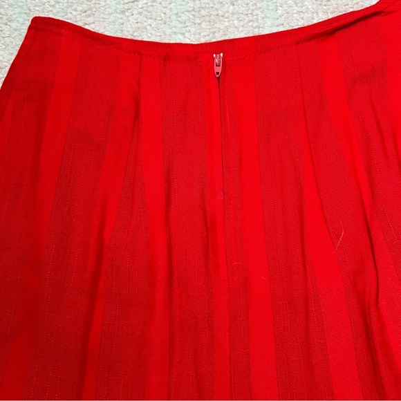 Vintage Sauci Red Stripe Skirt Suit Set Size Med Blazer Size 3 Skirt Office 90's - Picture 8 of 16